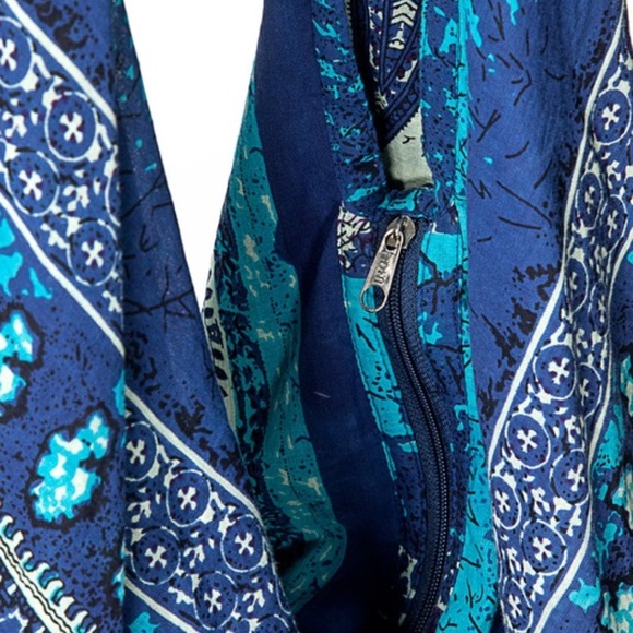 Boho Western Print Zipper Tote Shoulder Bag - Picture 3 of 6